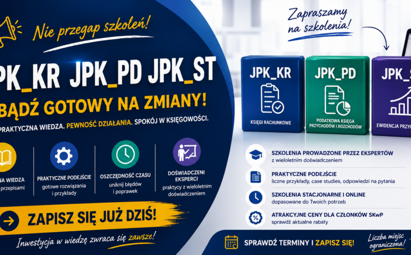 Nowe obowiązki - nie przegap szkoleń z JPK